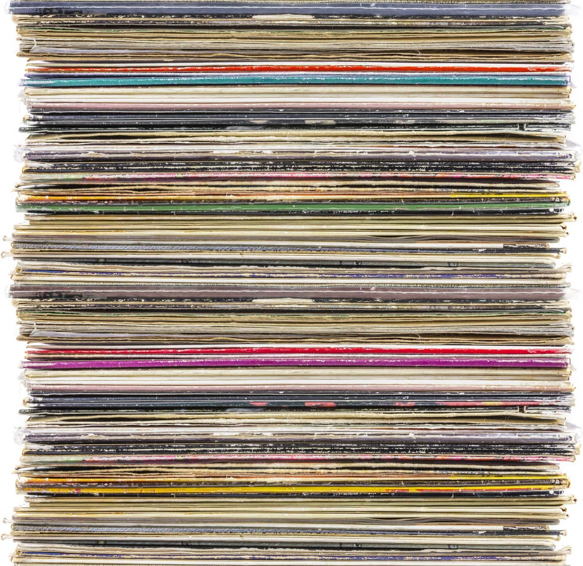 Stack of 94 vinyl records